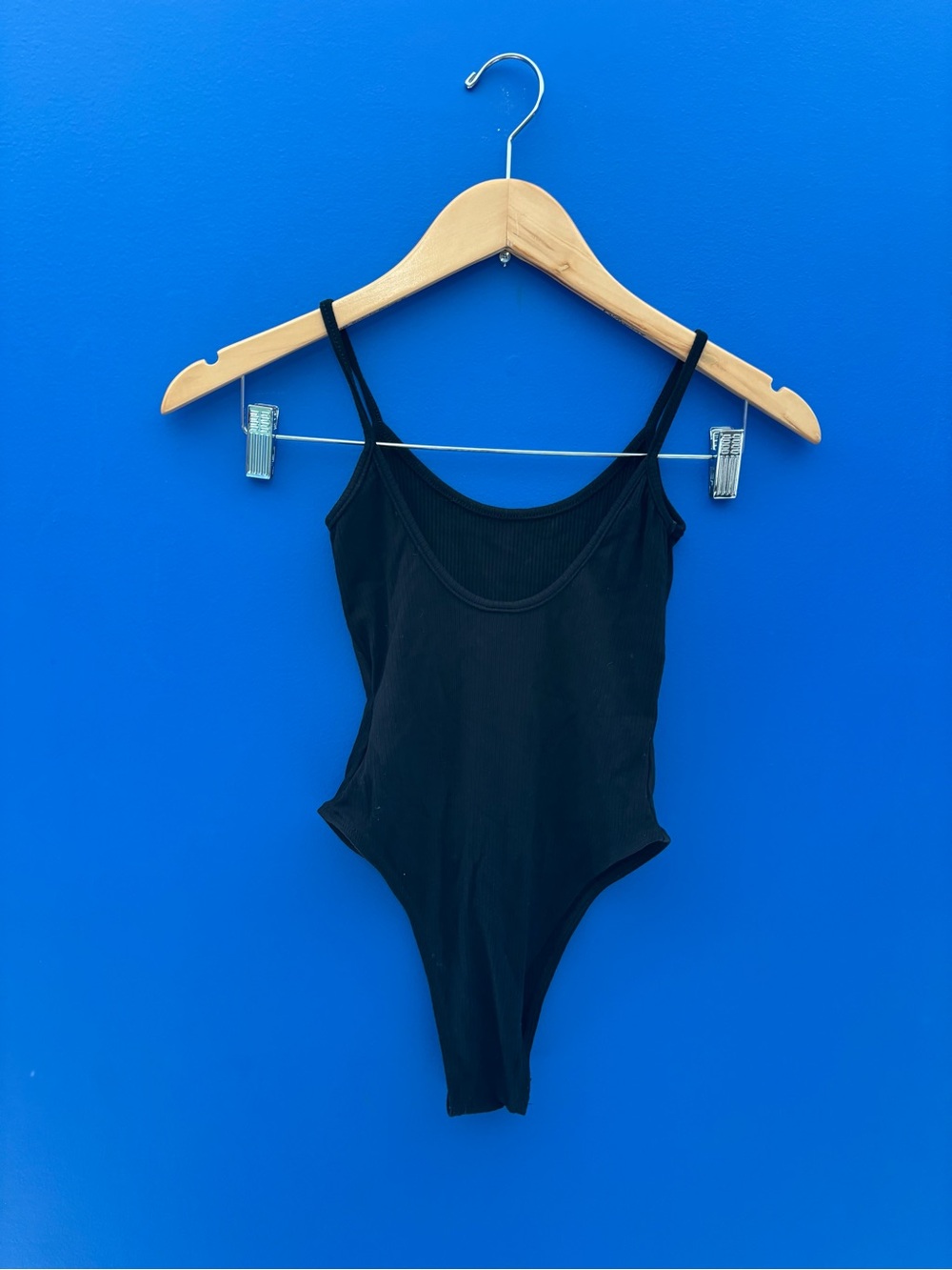 {SHEIN} Black One-Piece spaghetti strap Bodysuit women's size M